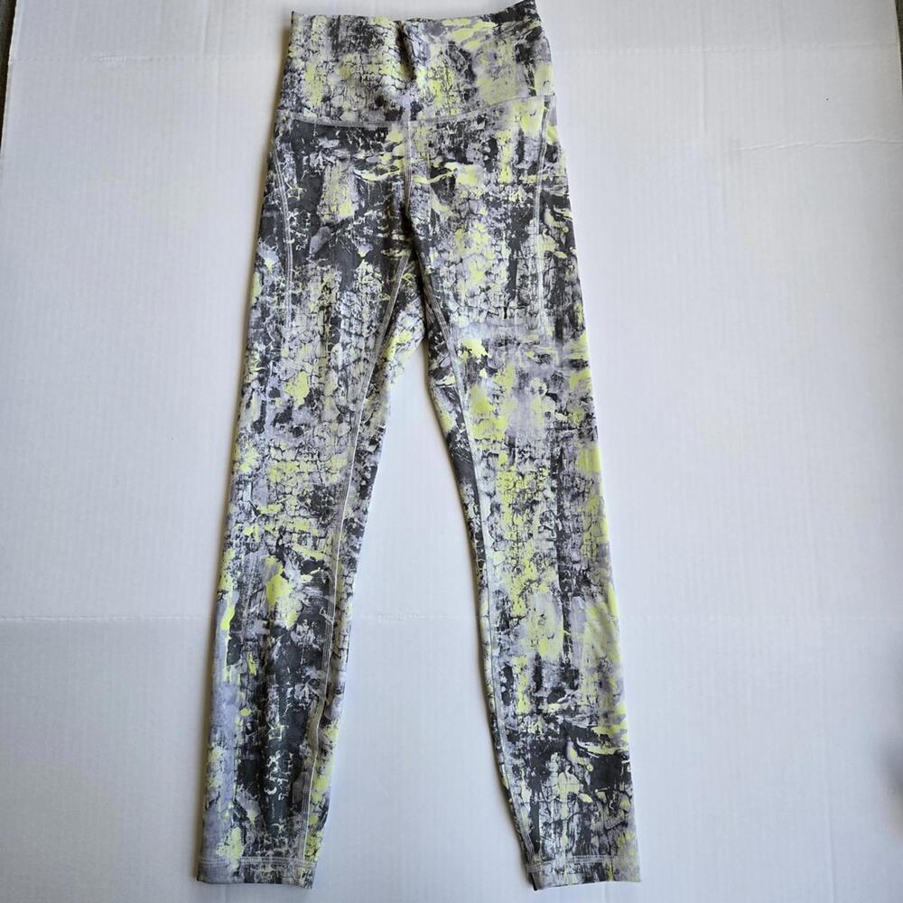 Lululemon Align High Rise Abstract Print Crop Leggings Size‎ 4